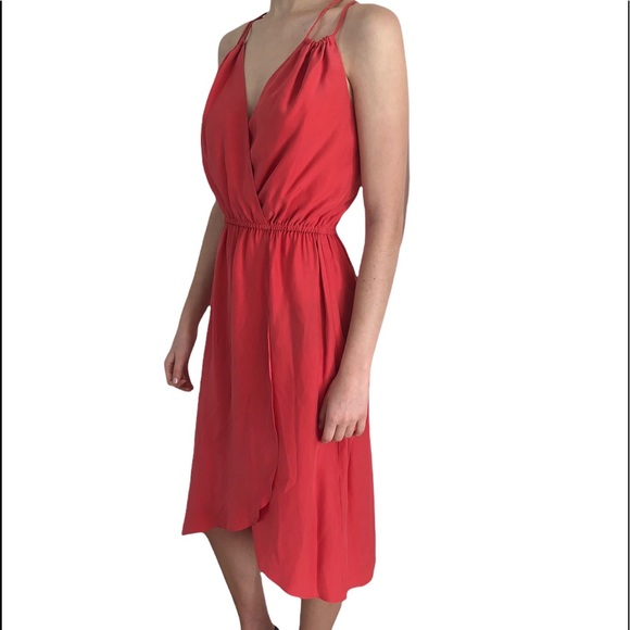 Barney’s New York Classic Burnt Orange Strappy Halter Dress